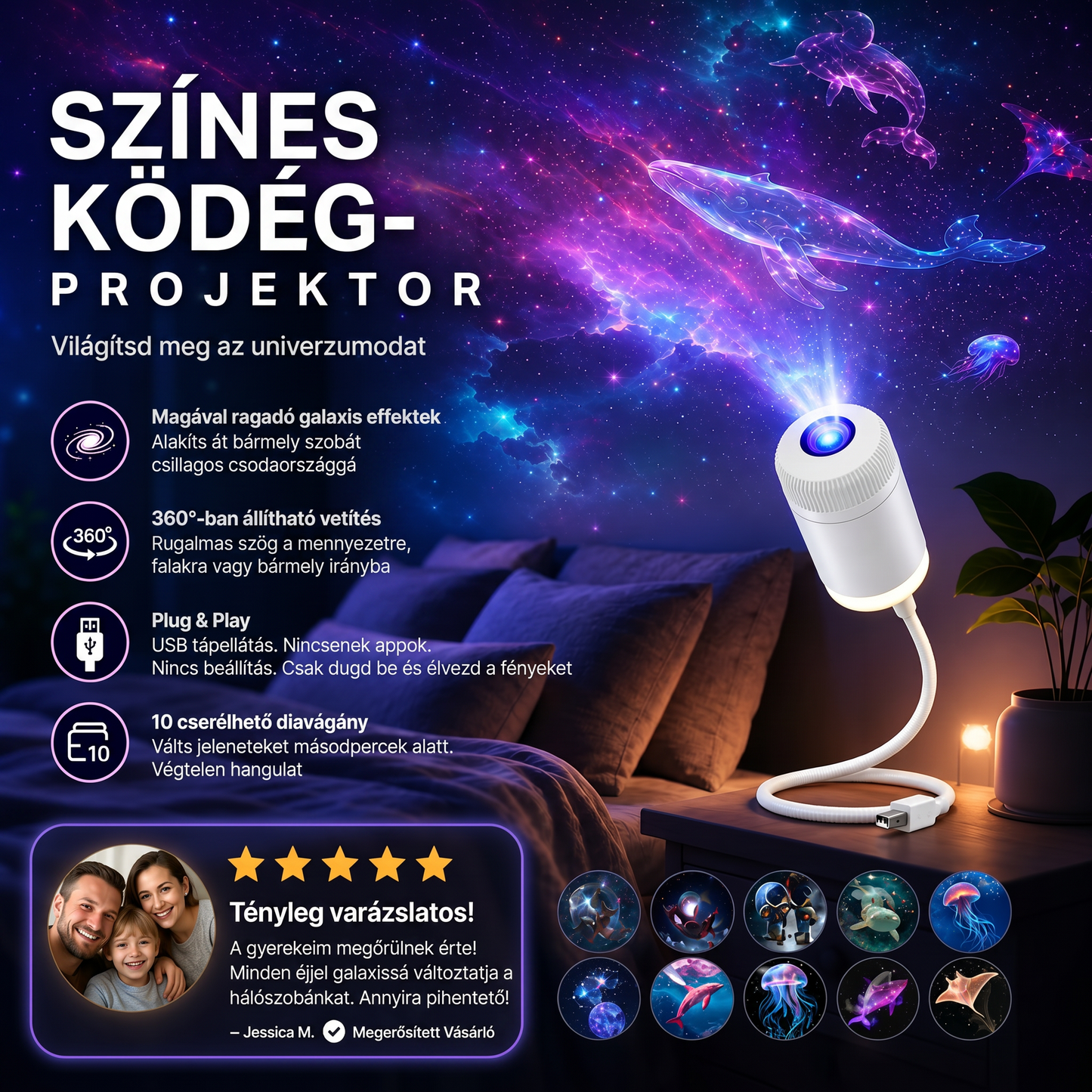 【⏰️50% kedvezmény – csak korlátozott ideig!】Comauo® Éjszakai Fény Projektor
