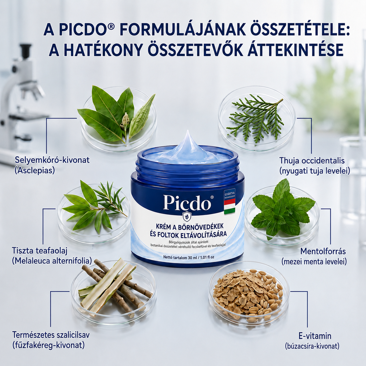 Picdo® 7 napos krém bőrkinövések és pigmentfoltok eltávolítására 🧴 (Fájdalommentes formula – hegek nélkül)