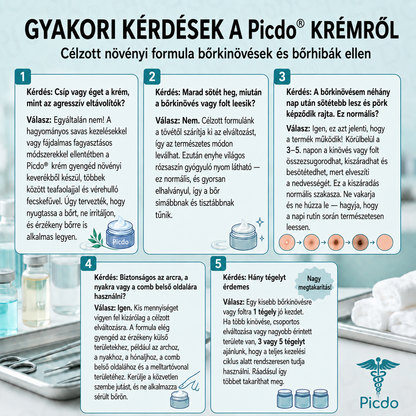 Picdo® 7 napos krém bőrkinövések és pigmentfoltok eltávolítására 🧴 (Fájdalommentes formula – hegek nélkül)