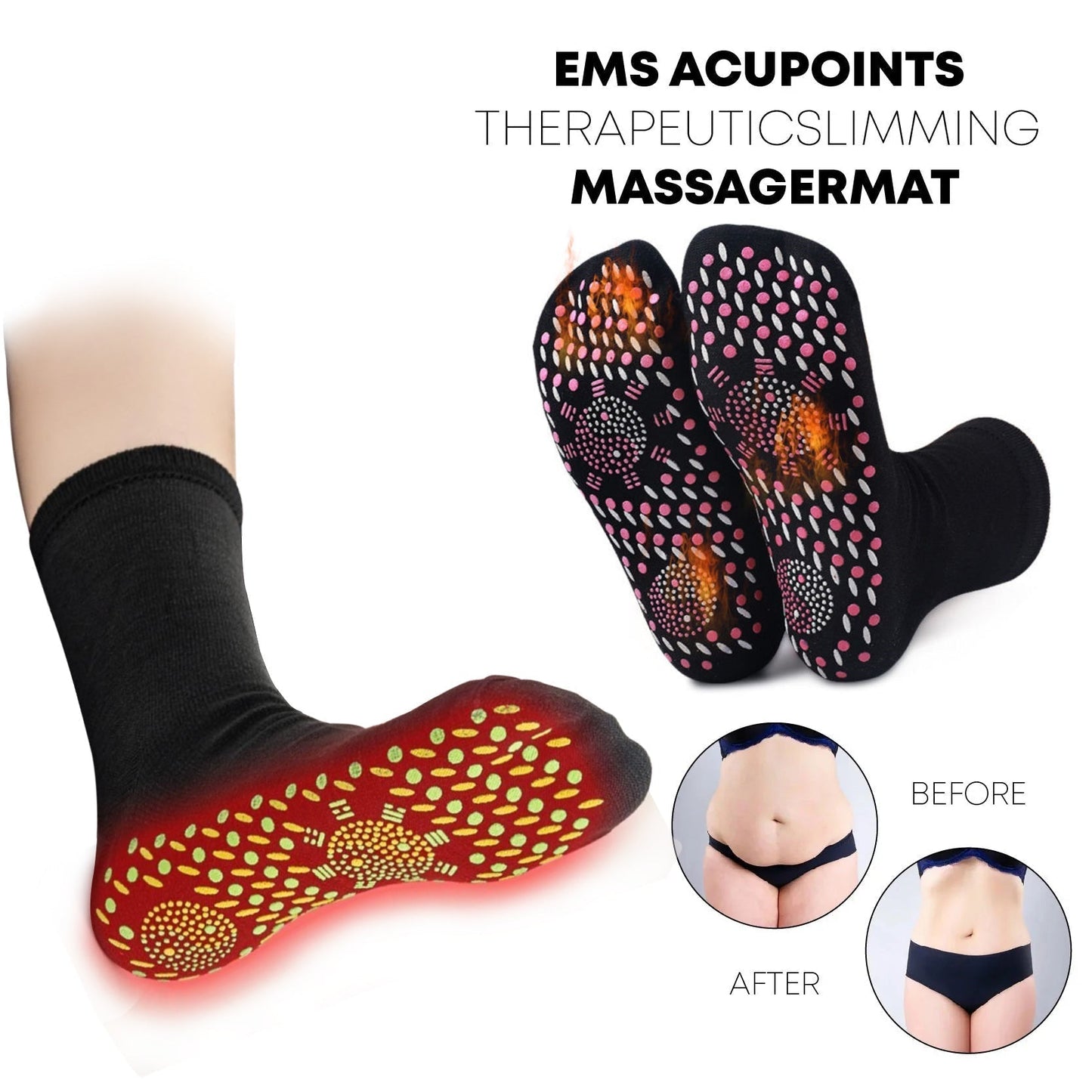 ⚡Tourmaline Thermal Circulation selbsterwärmende formende Socken（🔥Zeitlich begrenzter Rabatt Letzte 30 Minuten）