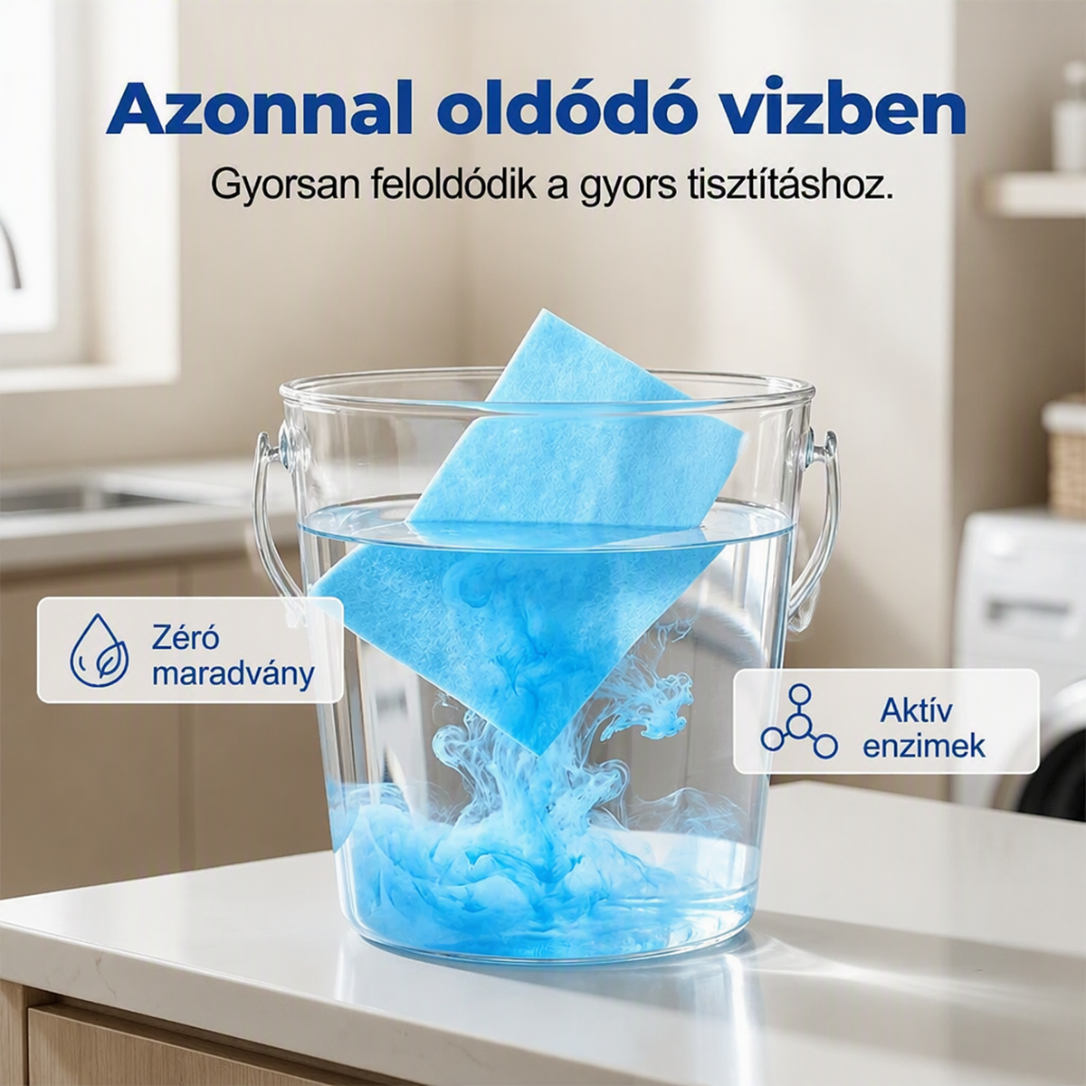 🧼Korlátozott ideig 50% kedvezmény💧🧹Vízben oldódó padlótisztító kendők