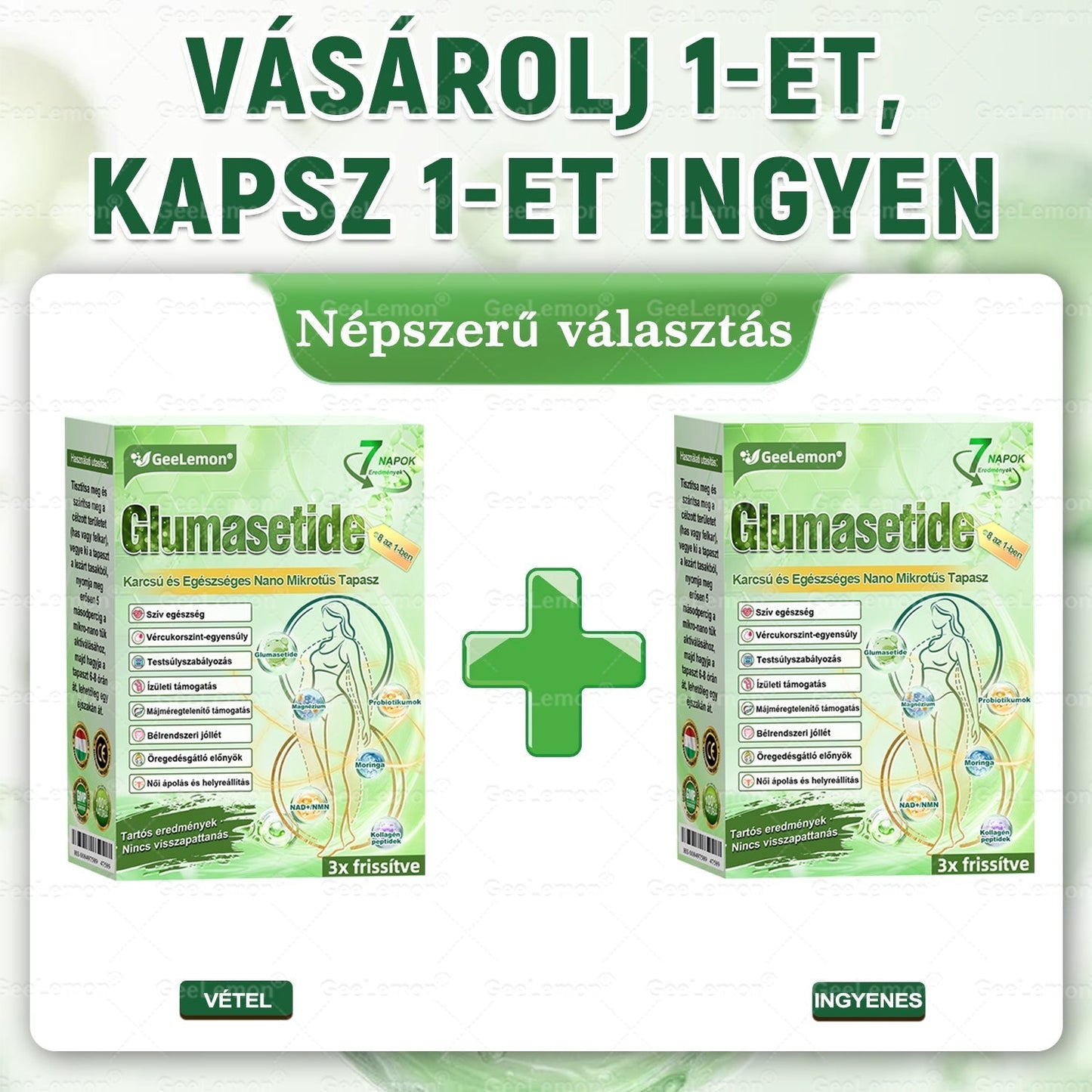 🔥🔥𝐆𝐞𝑒𝐿𝑒𝐦𝐨𝐧® Glumasetide 8 az 1-ben Karcsú és Egészséges Nano Mikrotűs Tapasz
