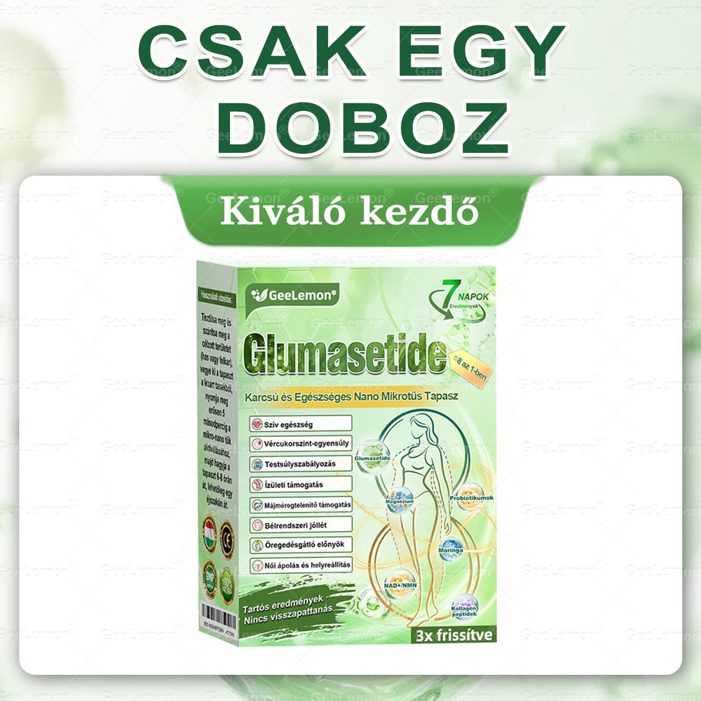 🔥🔥𝐆𝐞𝑒𝐿𝑒𝐦𝐨𝐧® Glumasetide 8 az 1-ben Karcsú és Egészséges Nano Mikrotűs Tapasz