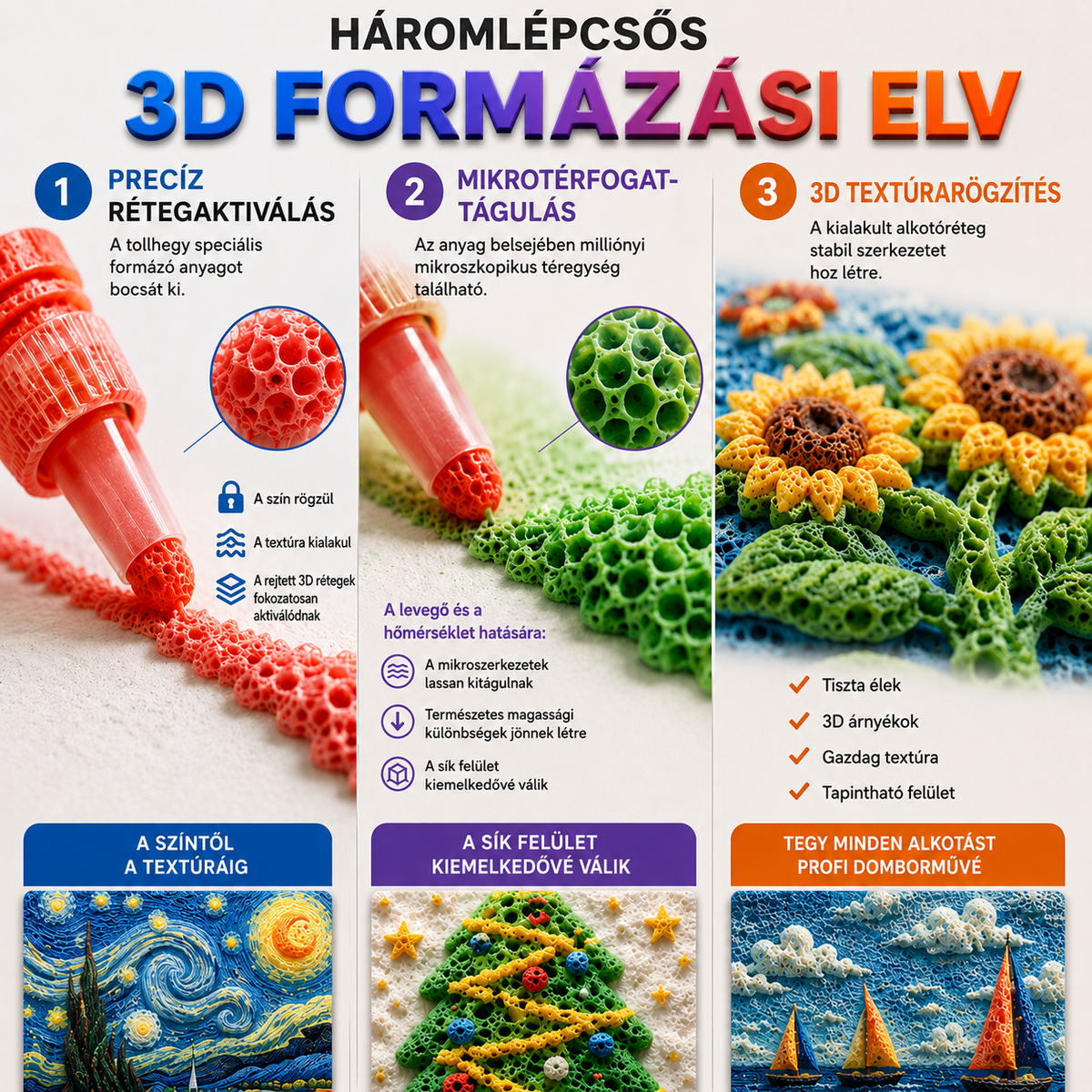 Spóroljon 50%-ot, ha még ma rendel 丨Healrize® 3D Relief Art Pen – Változtassa lapos rajzait megérinthető 3D művészetté📌